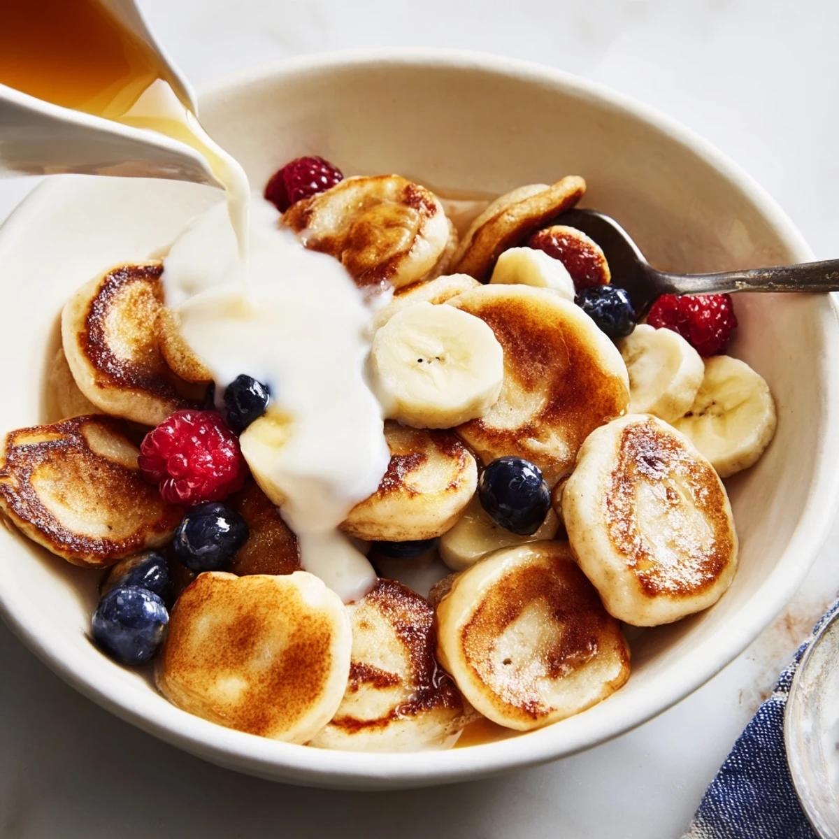 Mini Pancake Cereal Breakfast