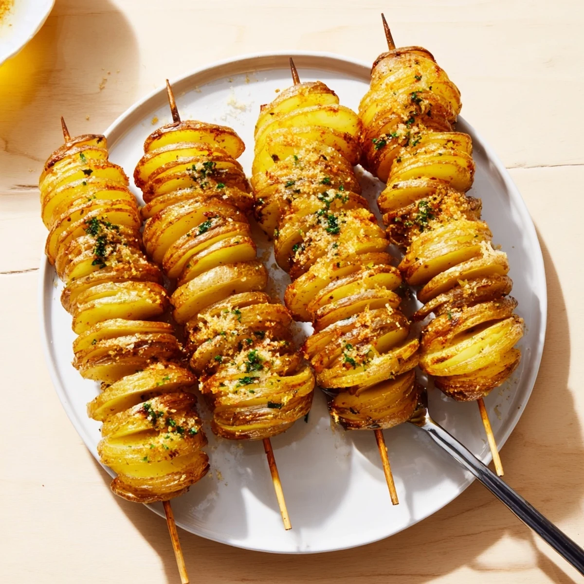 Deliciously seasoned Air-Fryer Tornado Potatoes, a fun, healthier side dish option.