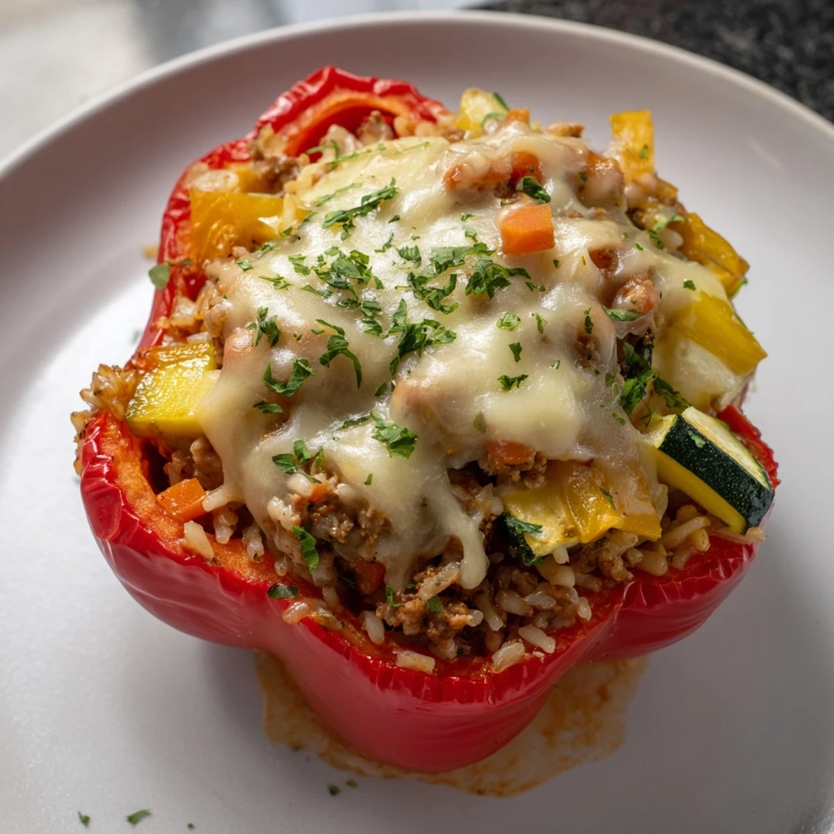 Stuffed Peppers with Turkey Rice