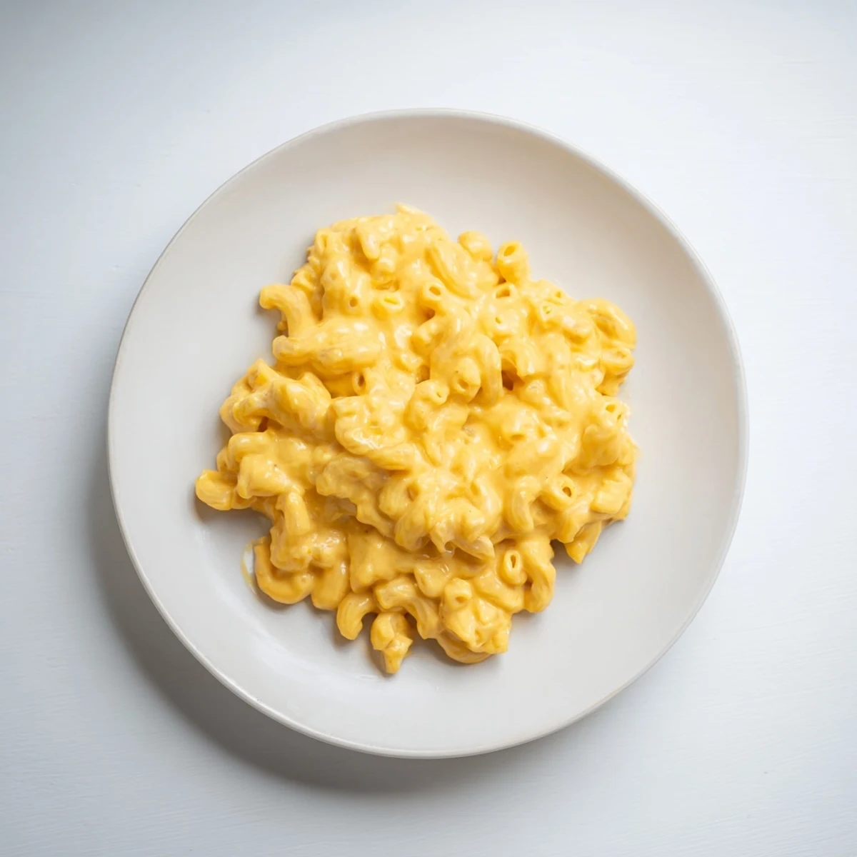 A close-up shot of the vibrant, cheesy One-Pot Butternut Squash Mac & Cheese in a large pot.