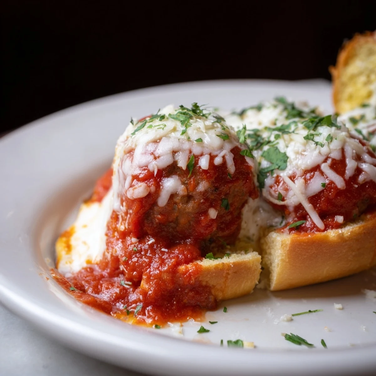 Easy Christmas Meatball Sliders ready to serve; a warm, cheesy, and delicious appetizer for holidays!