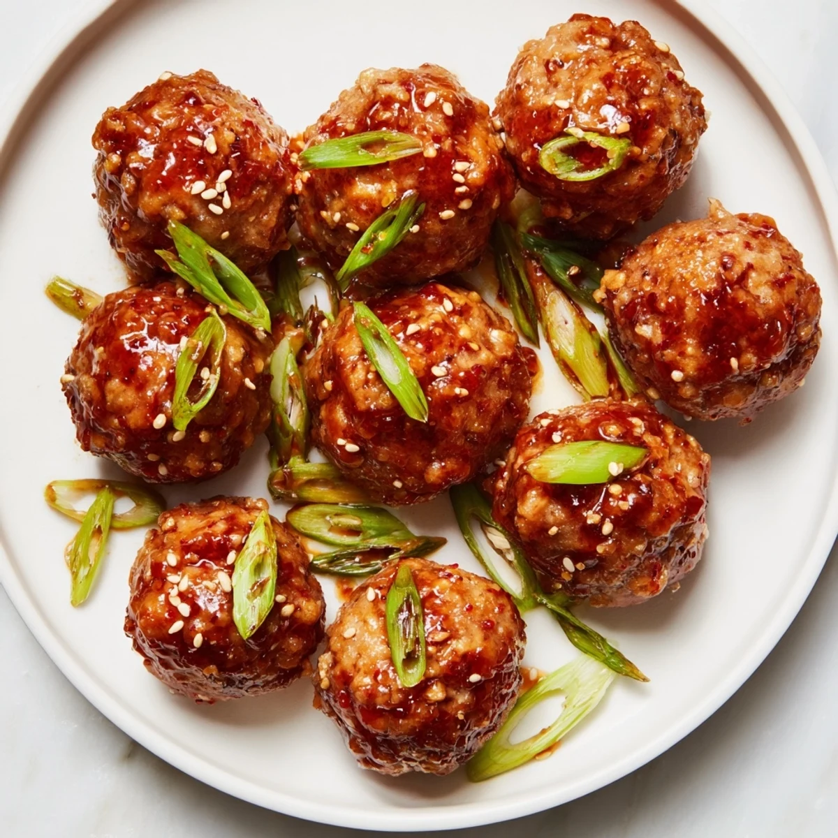 Spicy Honey-Glazed Chicken Meatballs