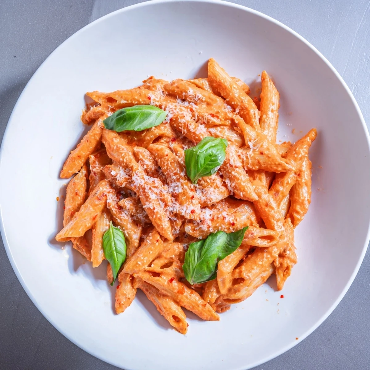 Flavorful and fast: This 15-Minute Creamy Red Pepper Pasta is brimming with a vibrant red sauce.