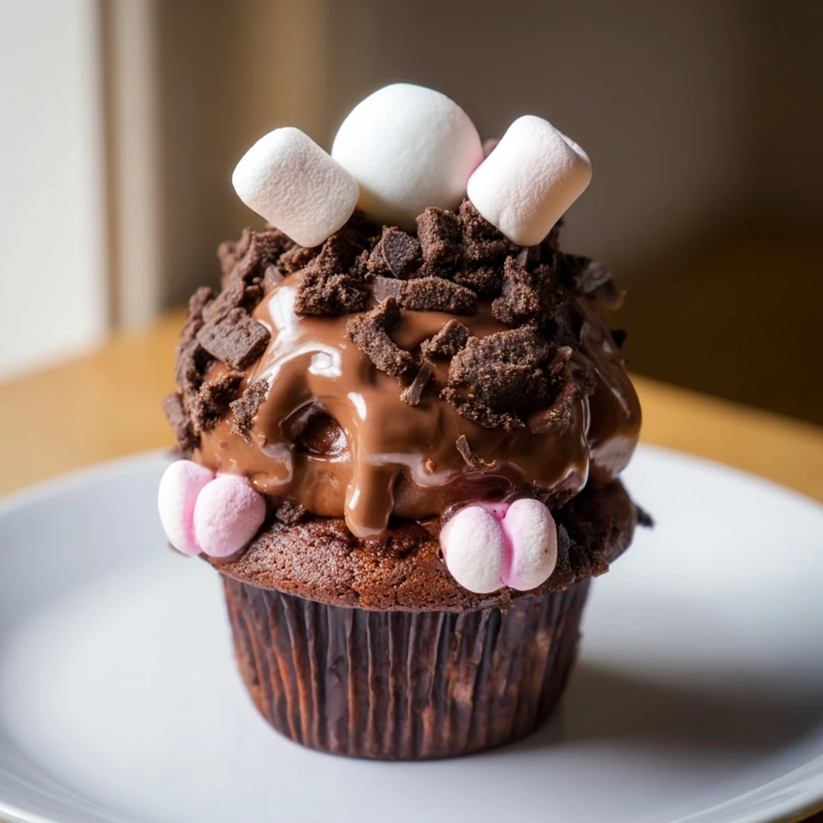 These Bunny Burrow Cupcake Tray desserts show fluffy chocolate cupcakes with a luscious buttercream frosting bunny scene.