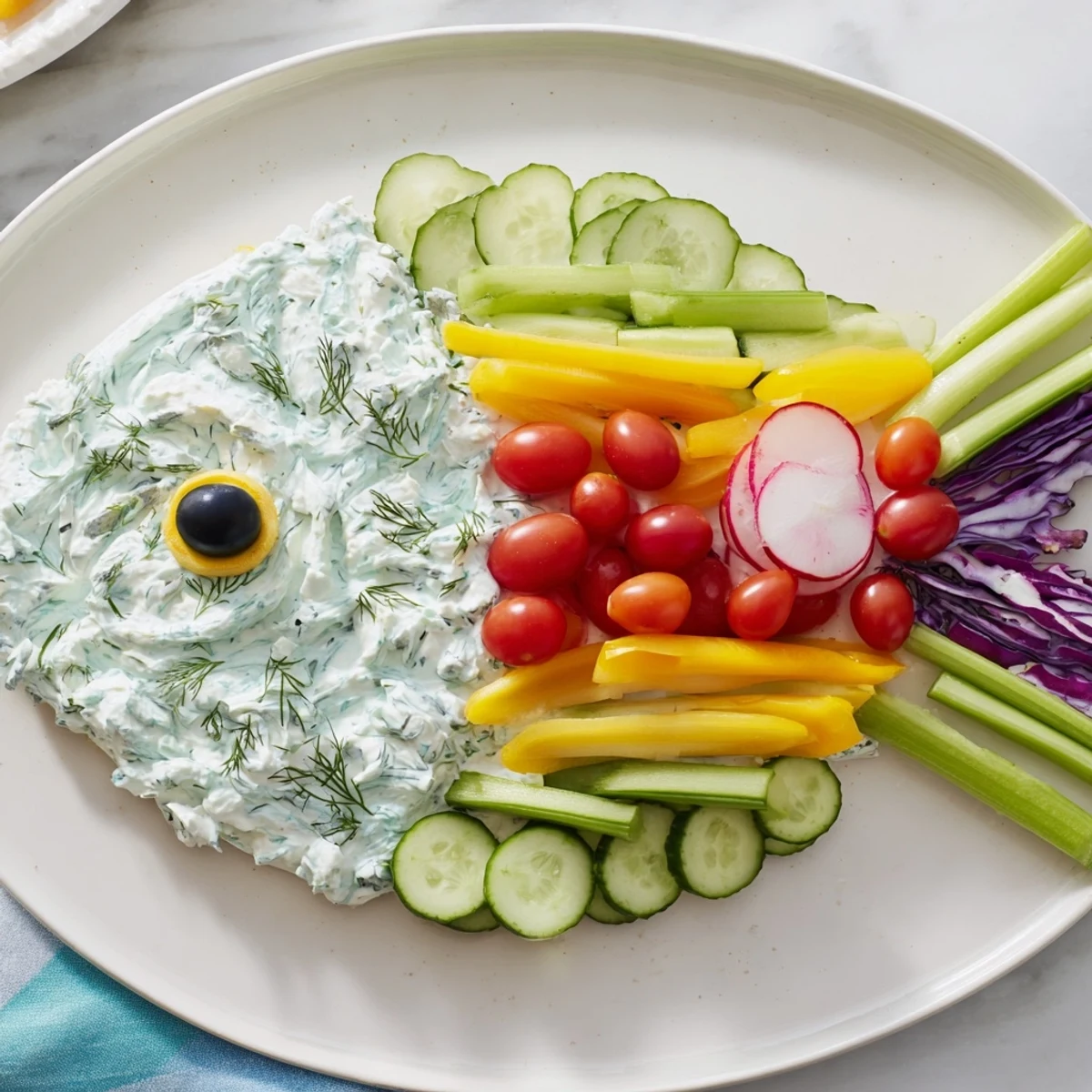 Ocean Blue Fish-Shaped Dip