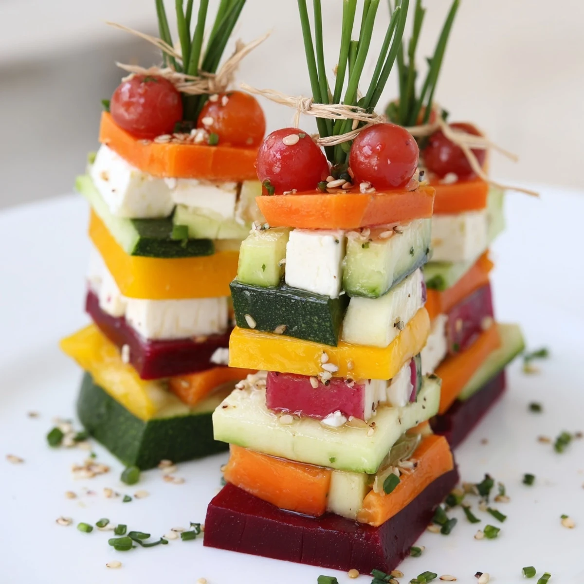 Stacked Gift Box Veggie Cubes