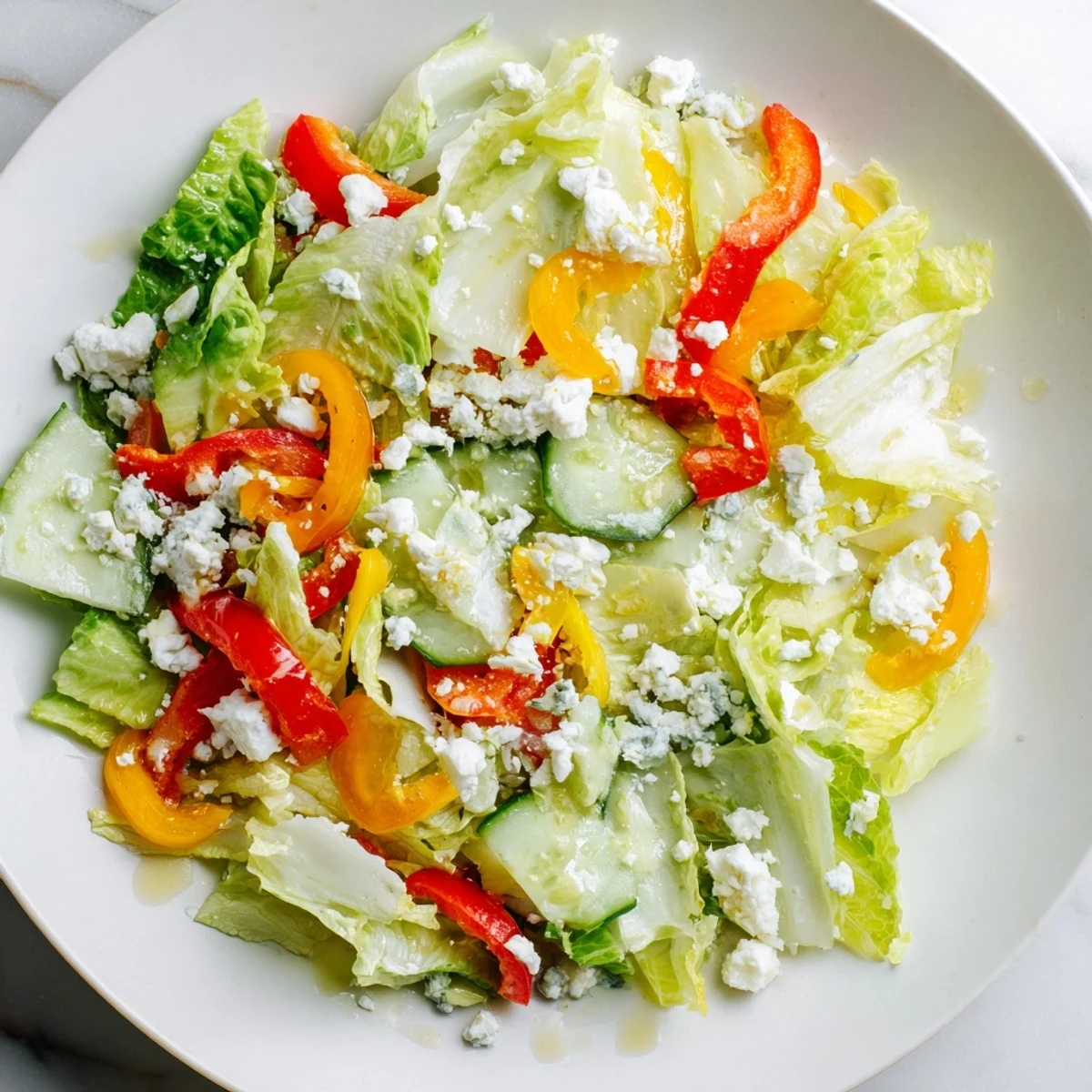 Crisp Bella Hadid Salad, a symphony of textures and flavors ready for a light, healthy meal.