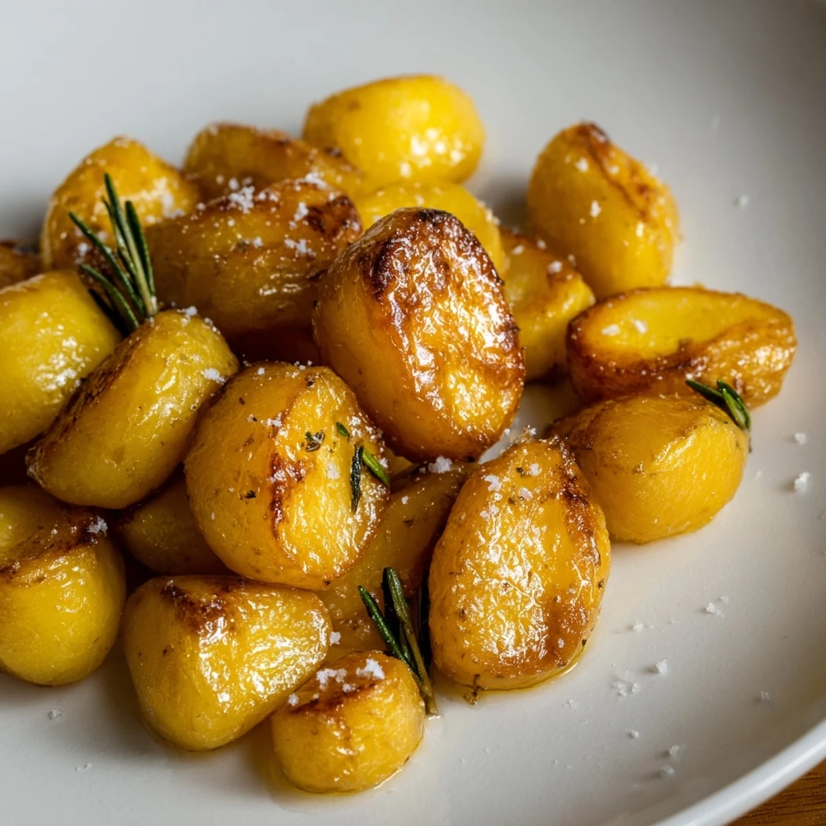 Golden and crispy beef tallow roasted potatoes, offering a savory, delicious side dish for dinner.