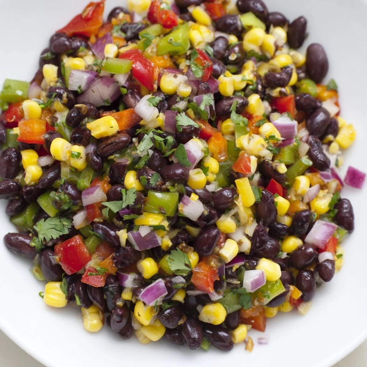 Enjoy this easy vegan Cowboy Caviar Salad recipe, perfect as a dip with tortilla chips.
