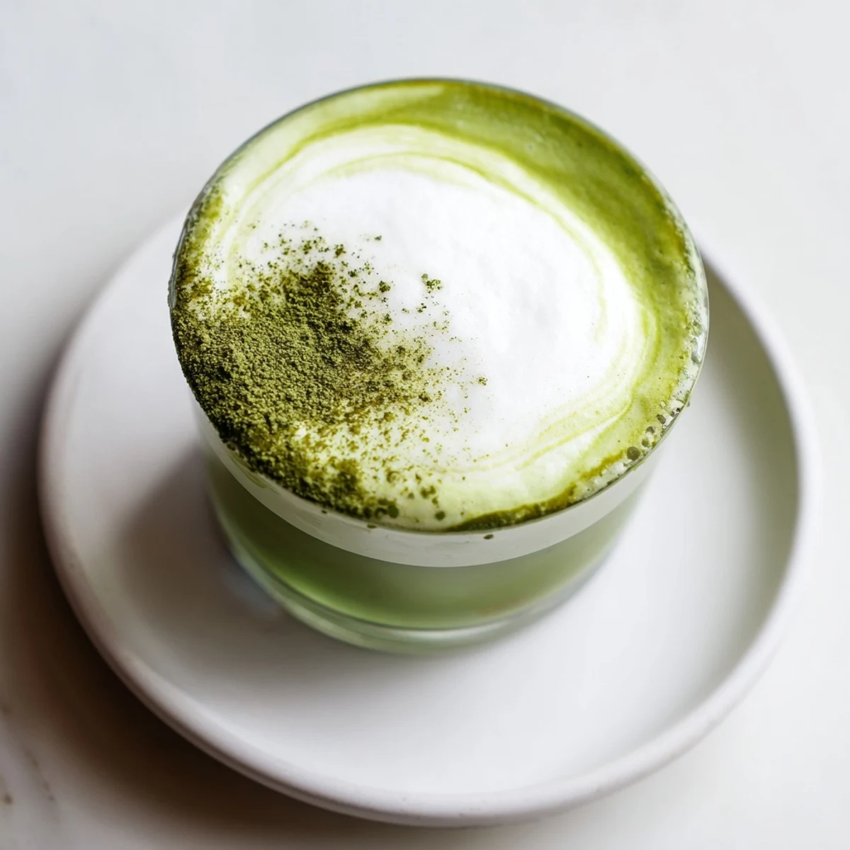 Creamy Matcha Latte Foam