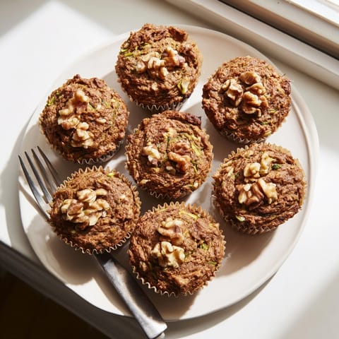 Warm, fresh Protein Cinnamon Zucchini Muffins—breakfast baking filled with healthy ingredients.