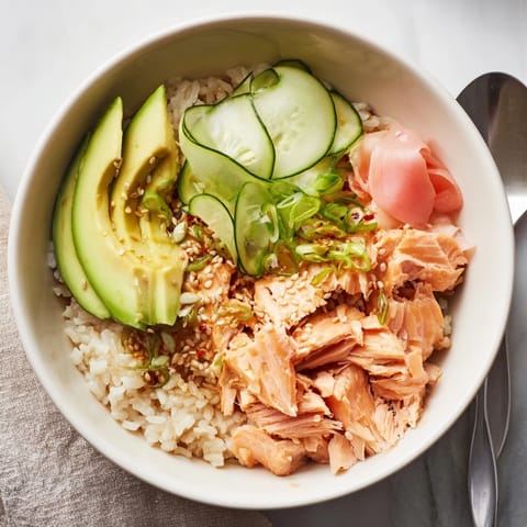 Leftover Salmon Rice Bowl