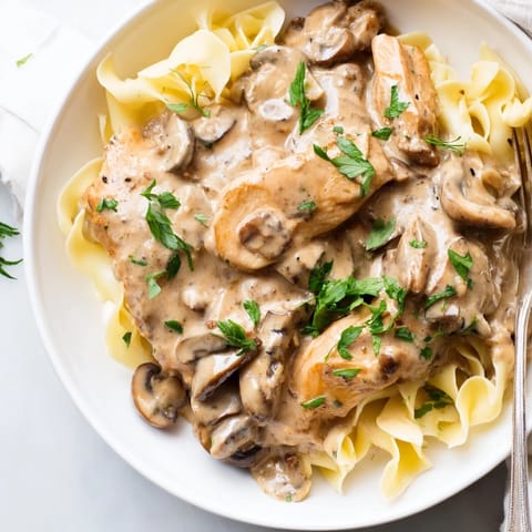 Creamy Chicken Stroganoff