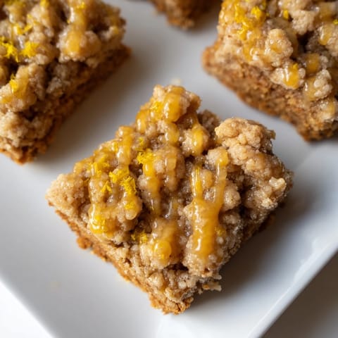Lemon Glazed Gingerbread Bars