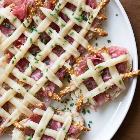 This beautiful The Lattice Window features a pretzel lattice perfect for a flavorful American appetizer.