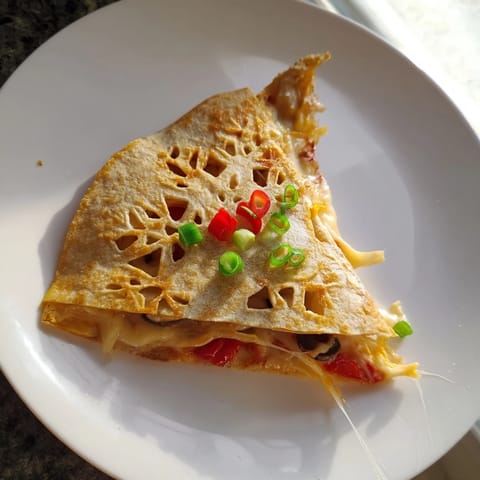 Crispy Snowflake Cheese Quesadillas