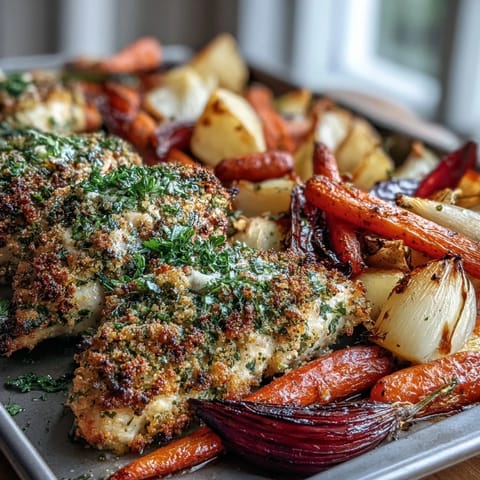 Herb-Crusted Chicken with Vegetables