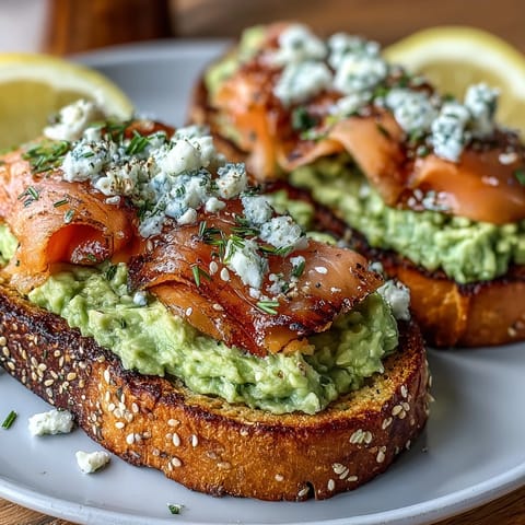 Fluffy keto bread slices topped with creamy avocado, silky smoked salmon, and everything bagel seasoning for a healthy low-carb brunch.