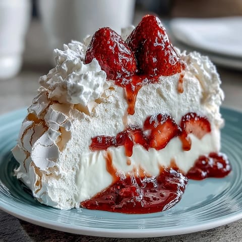 Mini Pavlovas Strawberries Cream