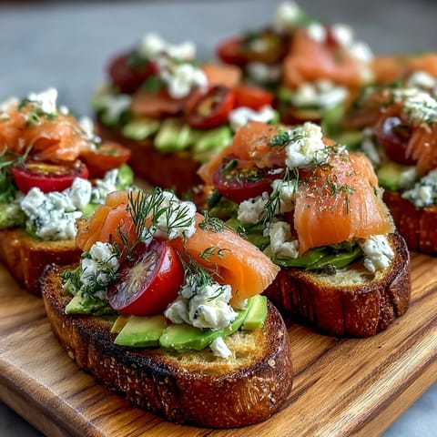Vibrant Spring Brunch Avocado Toast Board with Smoked Salmon, featuring creamy avocado, fresh vegetables, and savory smoked salmon for a colorful spread.