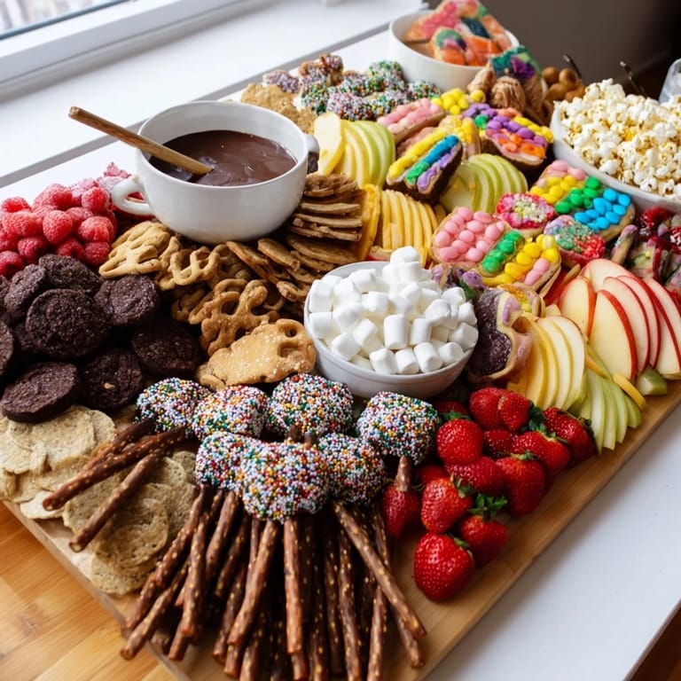 Creative dessert boards filled with chocolate, fruits, and treats for festive occasions.