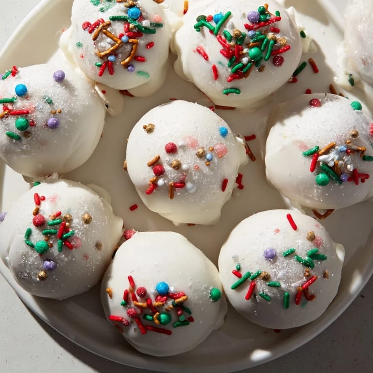 Shiny Holiday Ornament Candy Balls, arranged on a tray, perfect for a holiday dessert display or party appetizer.