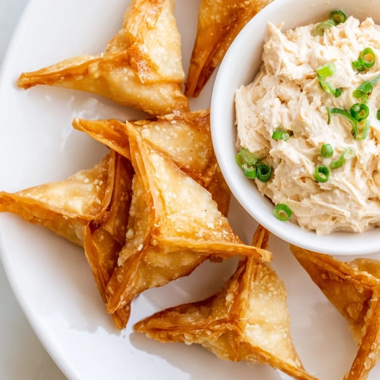 Delectable air fryer lumpia chips: perfectly crunchy, served with savory chicken cream cheese dip for dipping.