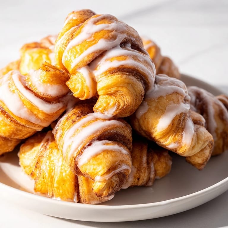 Crispy edges and sweet cinnamon flavor make these air-fryer cinnamon roll twists an amazing treat.