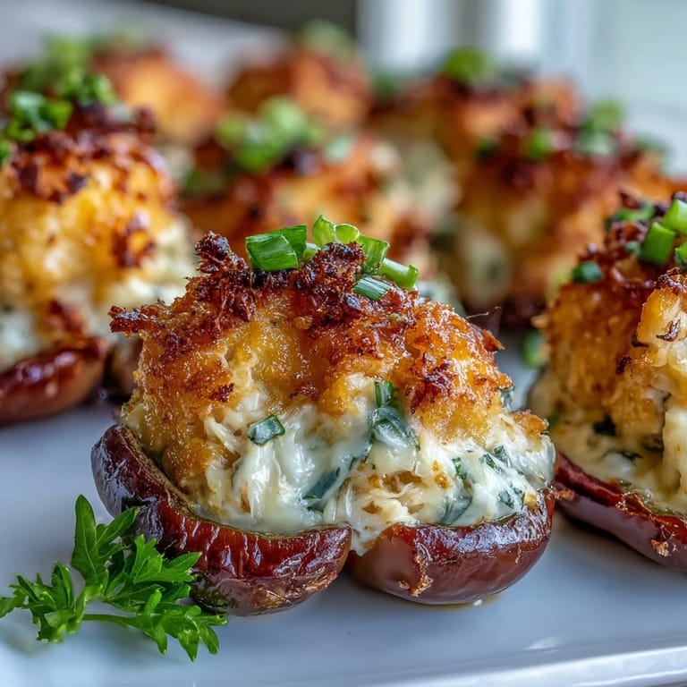Bubbling cheese and specks of parsley and green onion make these Cajun Crab Poppers a craveable, spicy Southern appetizer.