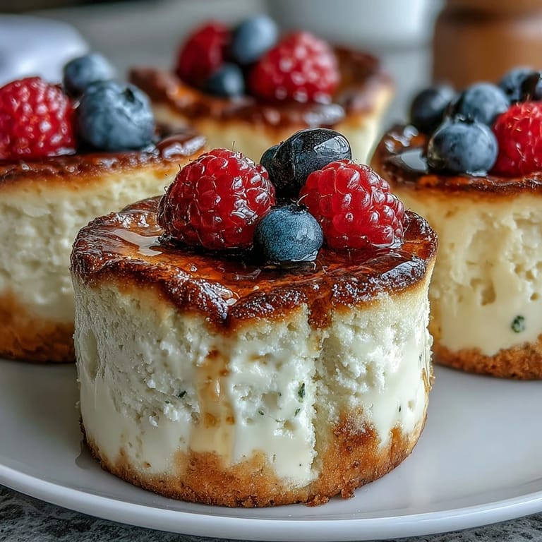 Protein-packed cottage cheese cheesecake cups with a nutty almond base, chilled and ready for a guilt-free treat.